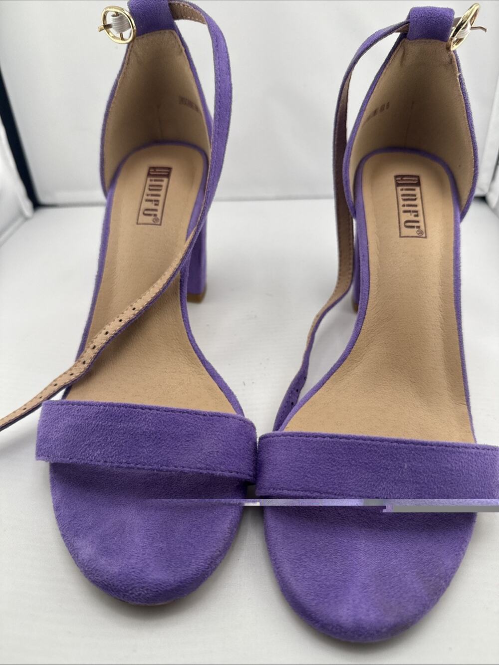 Didifu Women's Purple 3 Inch High Heel Ankle Strap Size 6